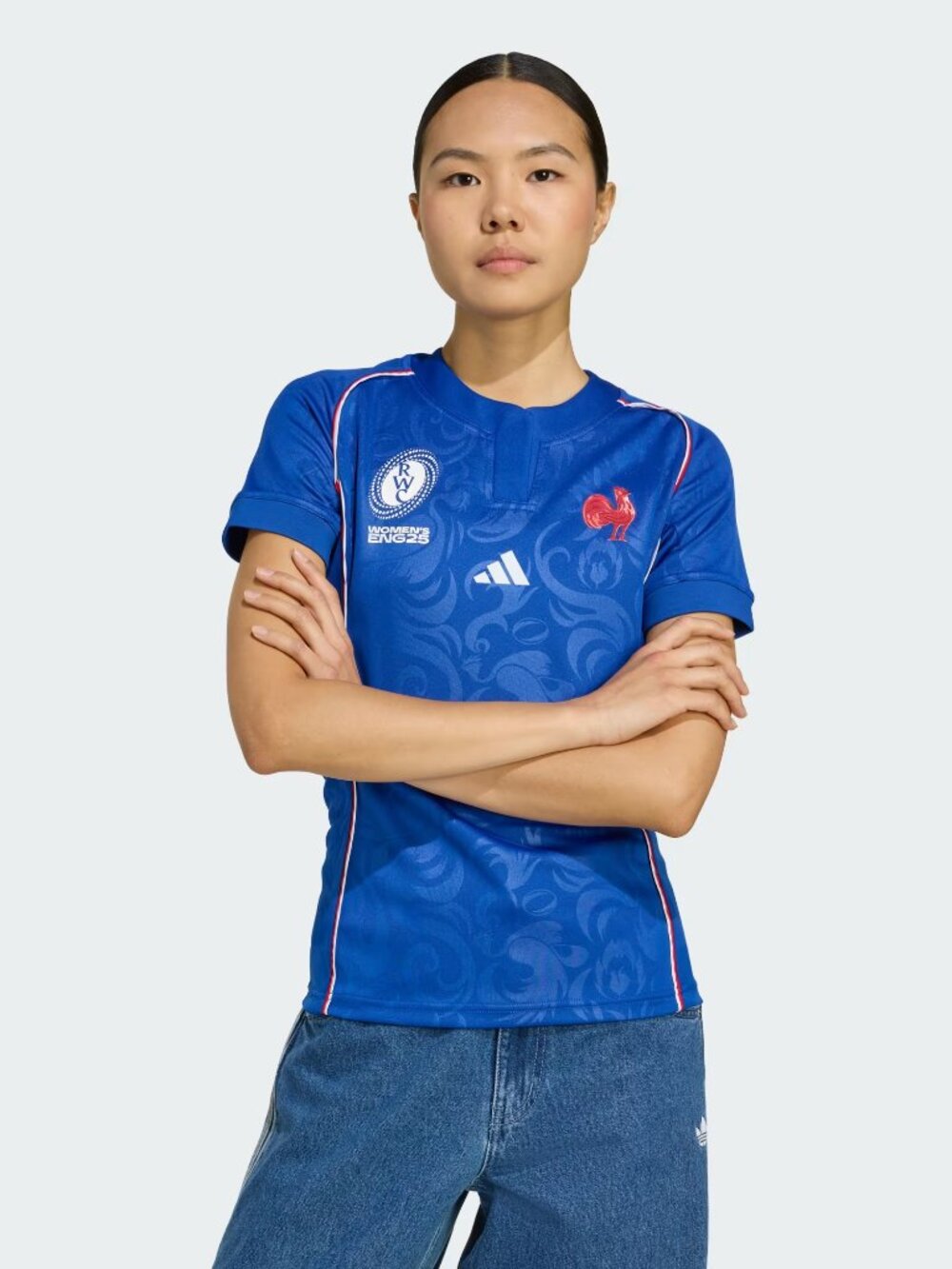 Blokecore Adidas France 2025 World Cup Home Rugby Jersey Size XL